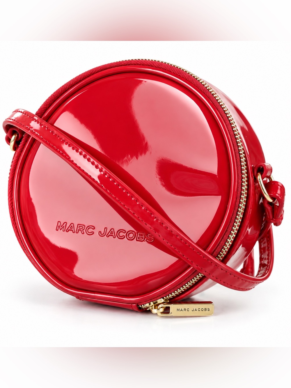 Marc Jacobs Red Patent Leather Micro Canteen Crossbody Bag NWT
